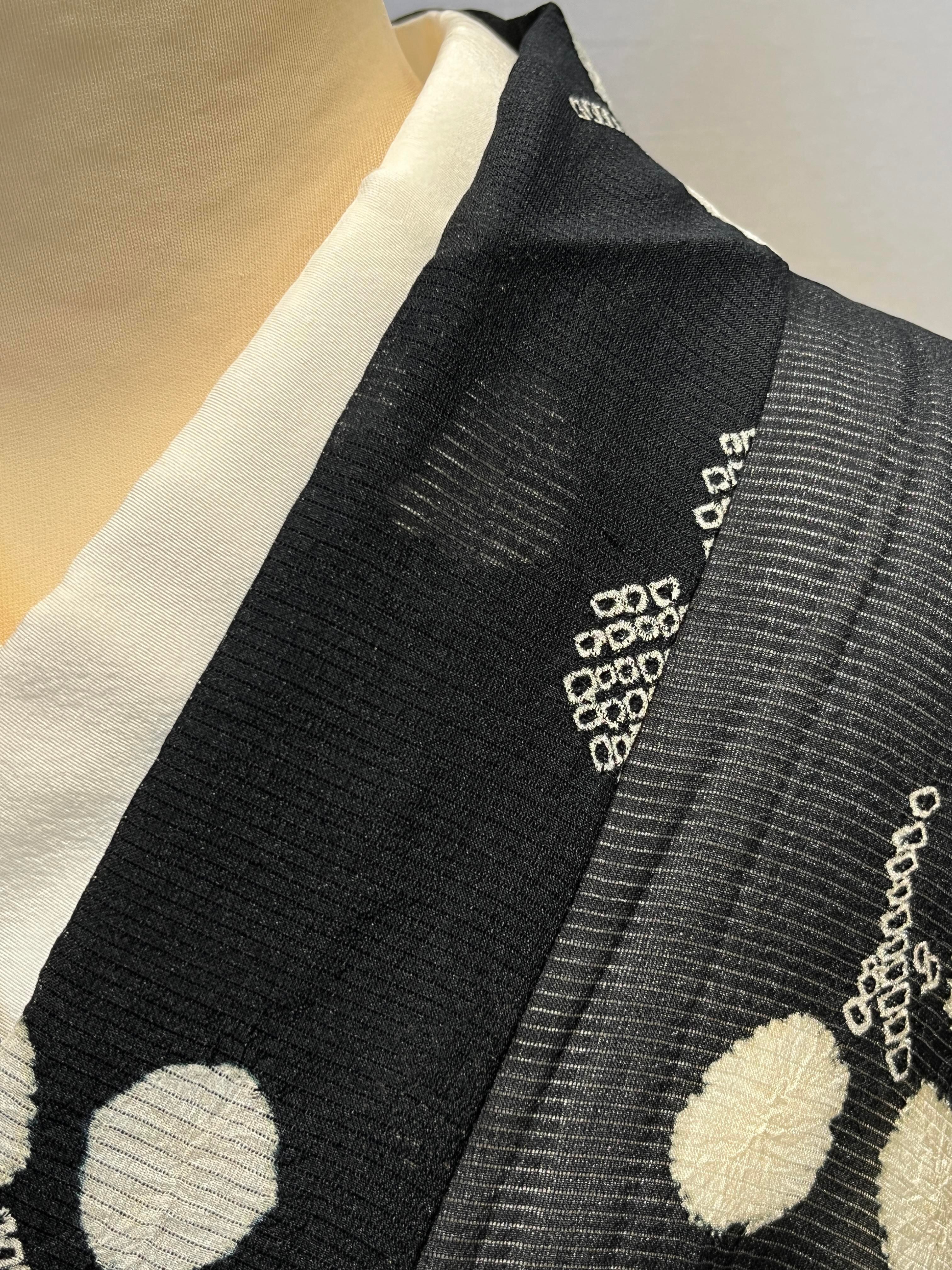 2182 アンティーク 夏用 絽 小紋 Antique Ro Komon Kimono for summer