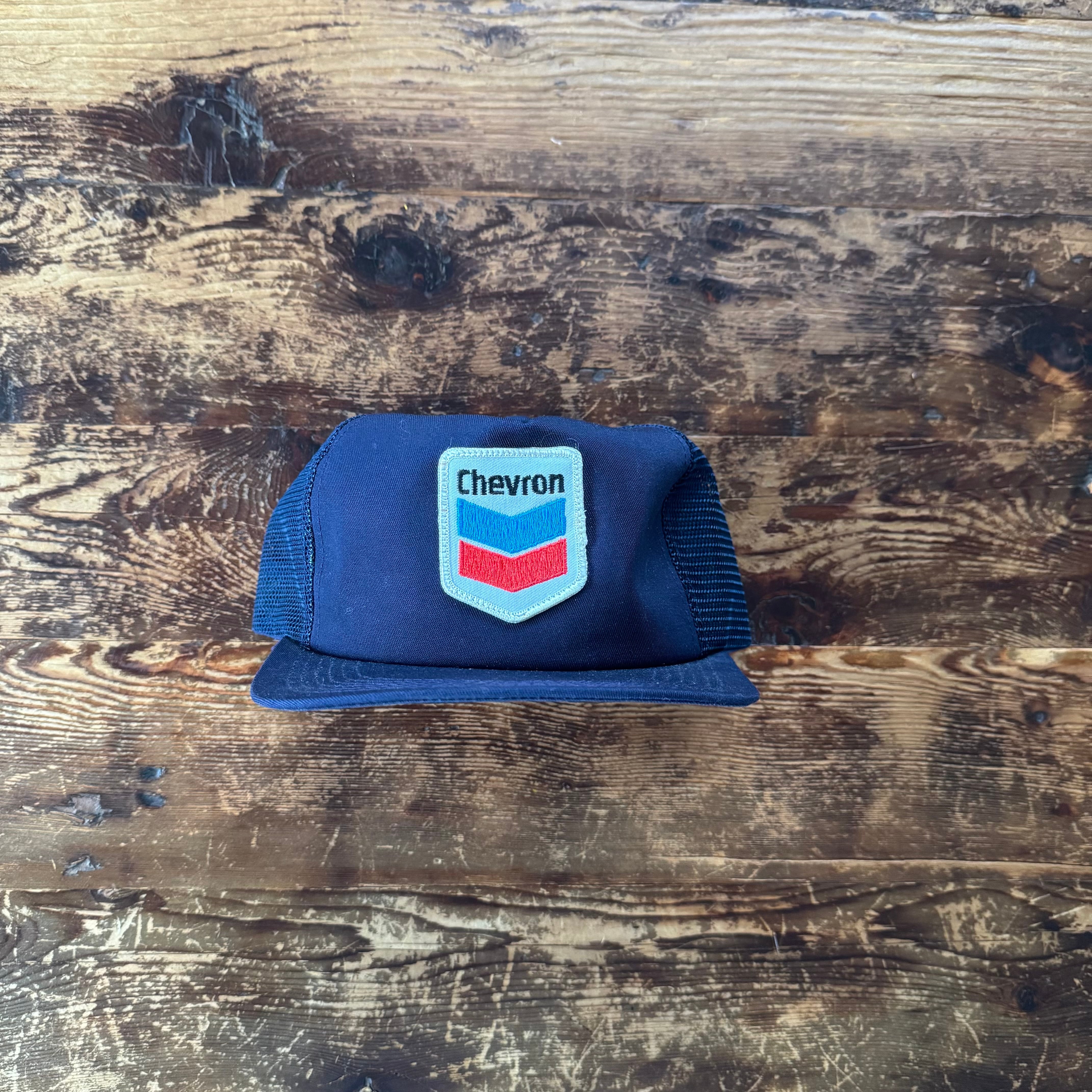 1980’s Deadstock "Chevron" Unitog Mesh Cap Trucker Hat/ made in USA by Legend