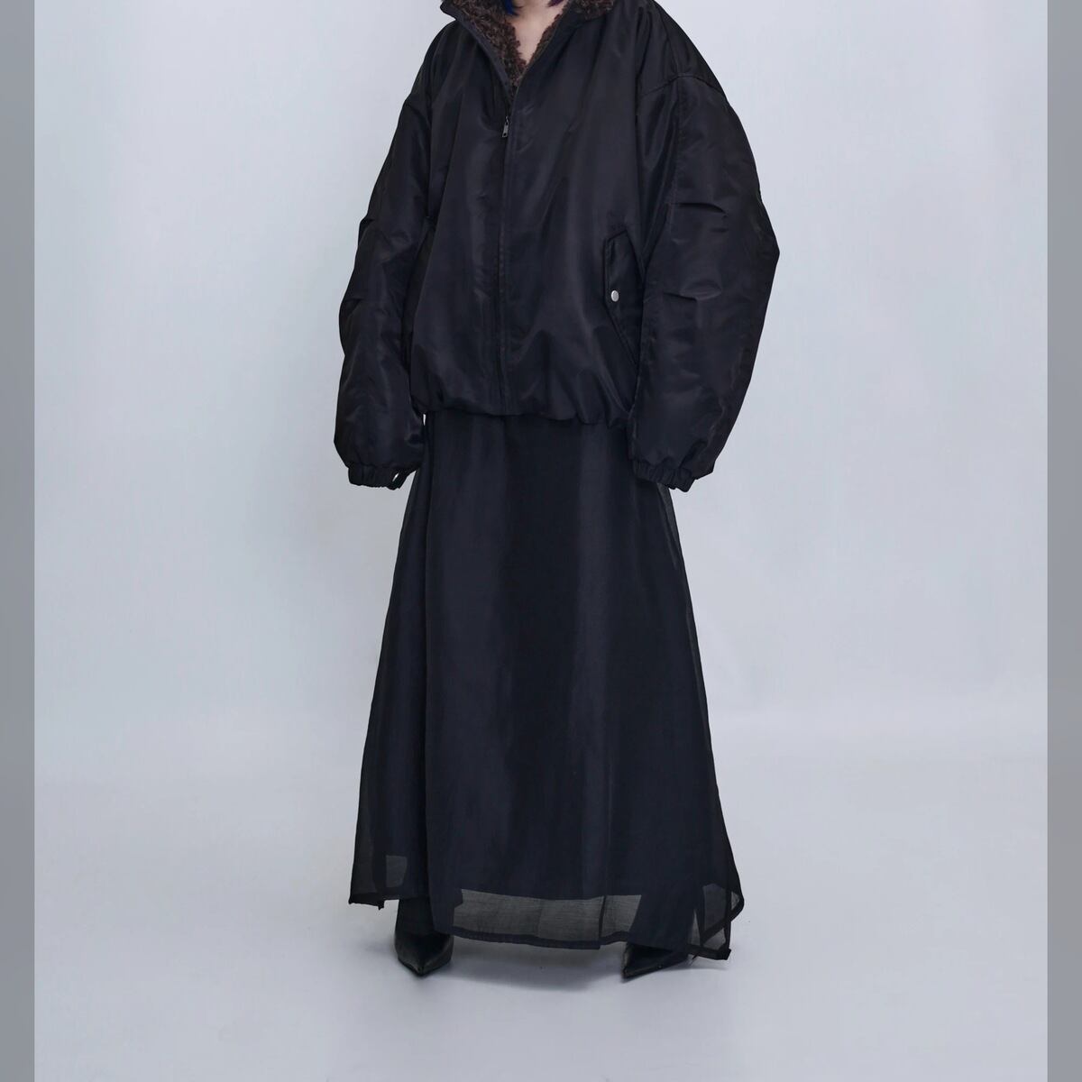 カーリーボアカラー 中わた ビッグシルエット ブルゾン 1color JK0370