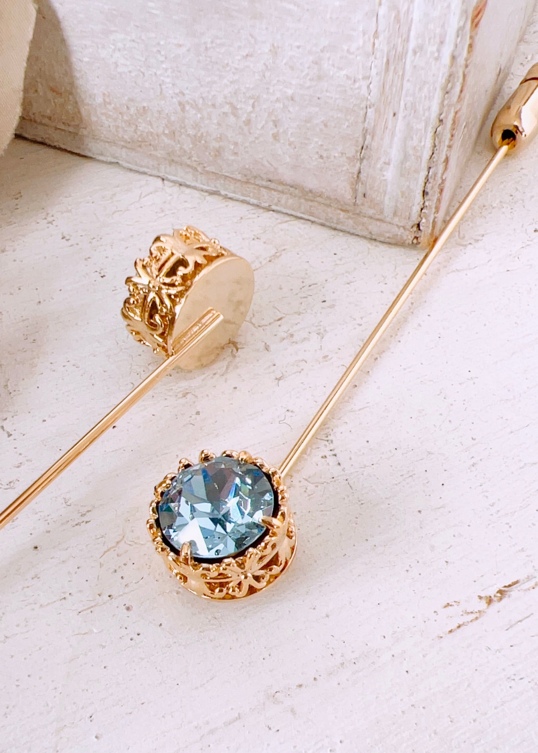 ✧₊⁎フルールドリスクラッシック飾りピン ハットピン ラペルピン 長さ