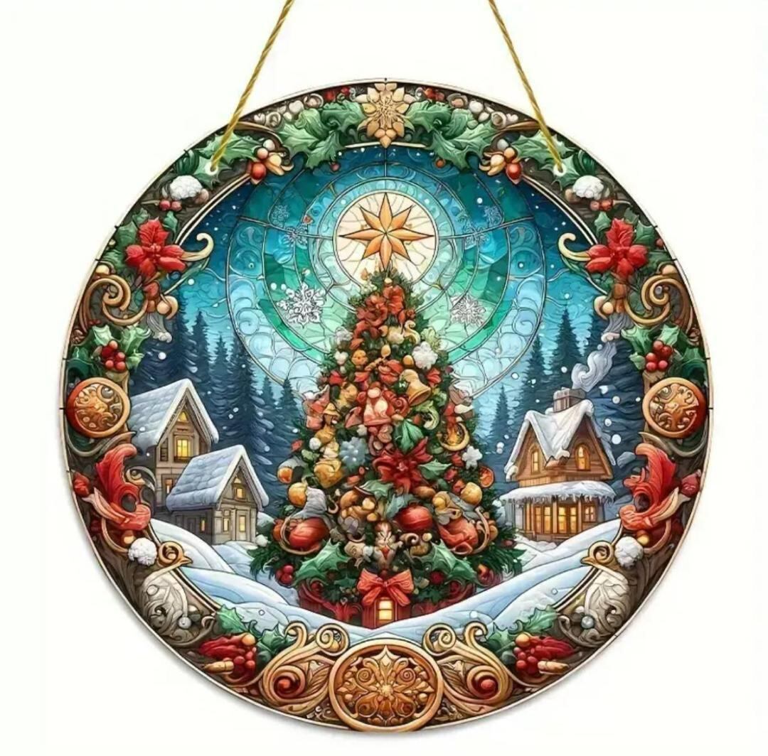ツリープレート クリスマス オブジェ 看板 サンキャッチャー