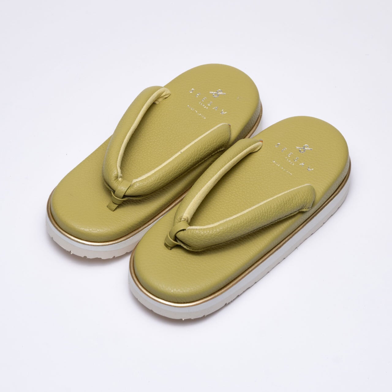 草履★1度使用 Leather zouri Sandals olive ZS26-001(zouri GRAIN) | lift-shoes