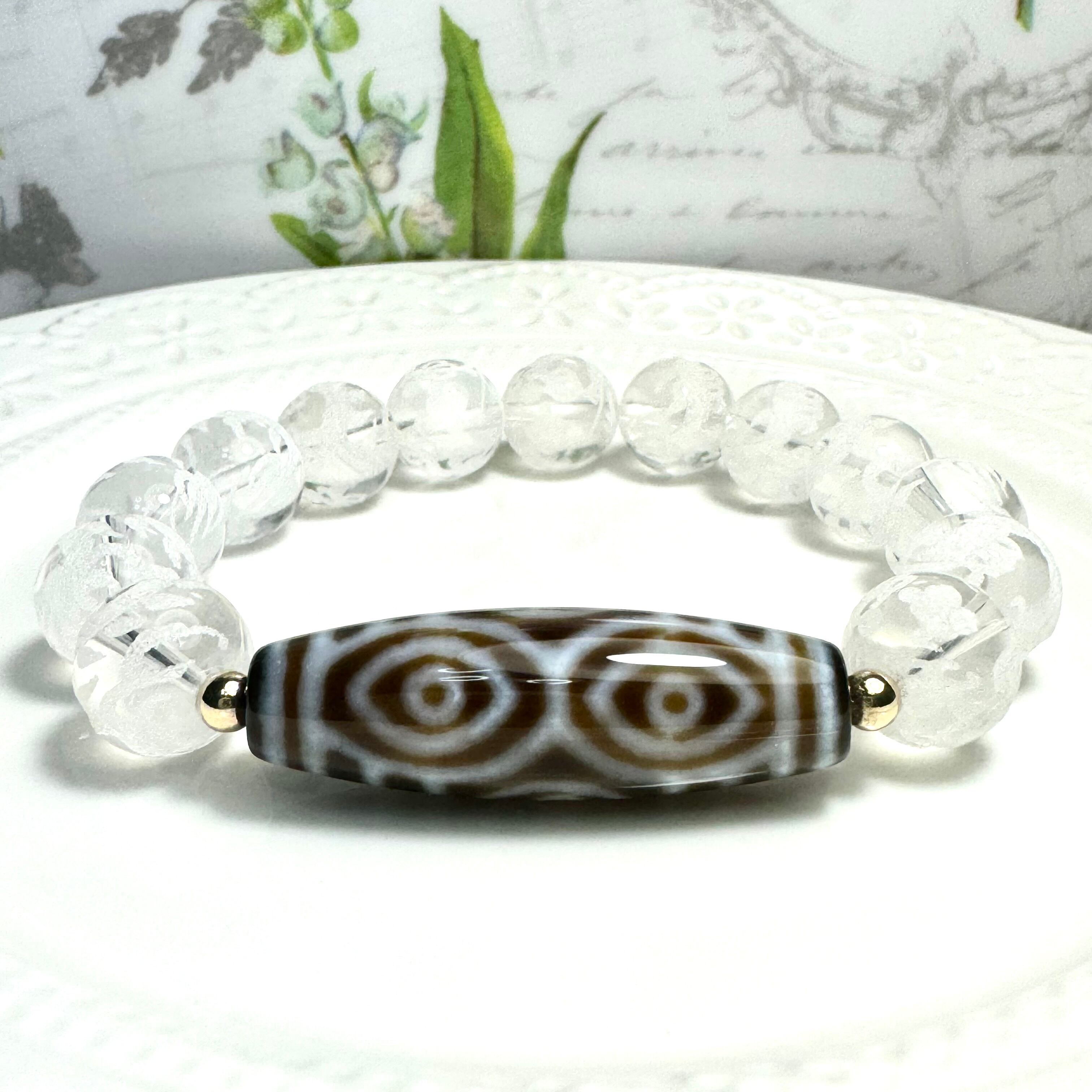 希少 白天珠 チベット至純天珠 五爪龍神天珠 希少高級天珠