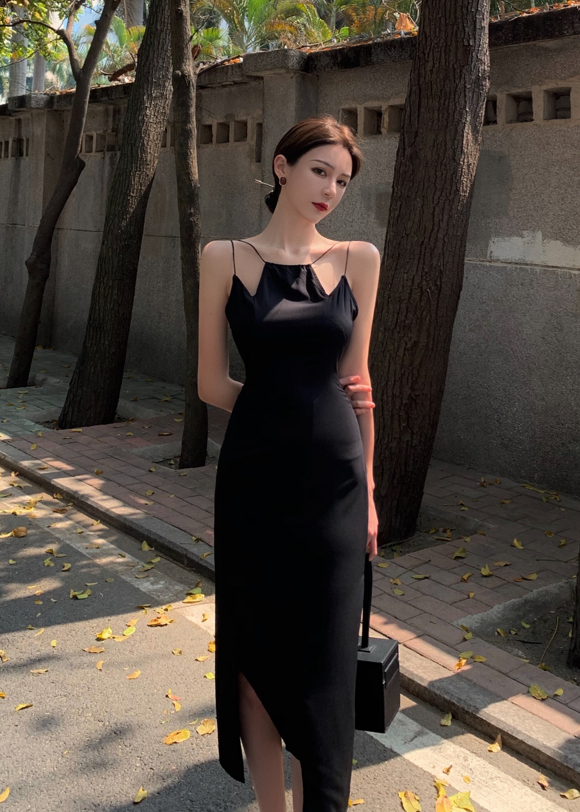 ドレス ウェストロングスカート サマーブラック 夏物 ブラックストロベリース59231062567