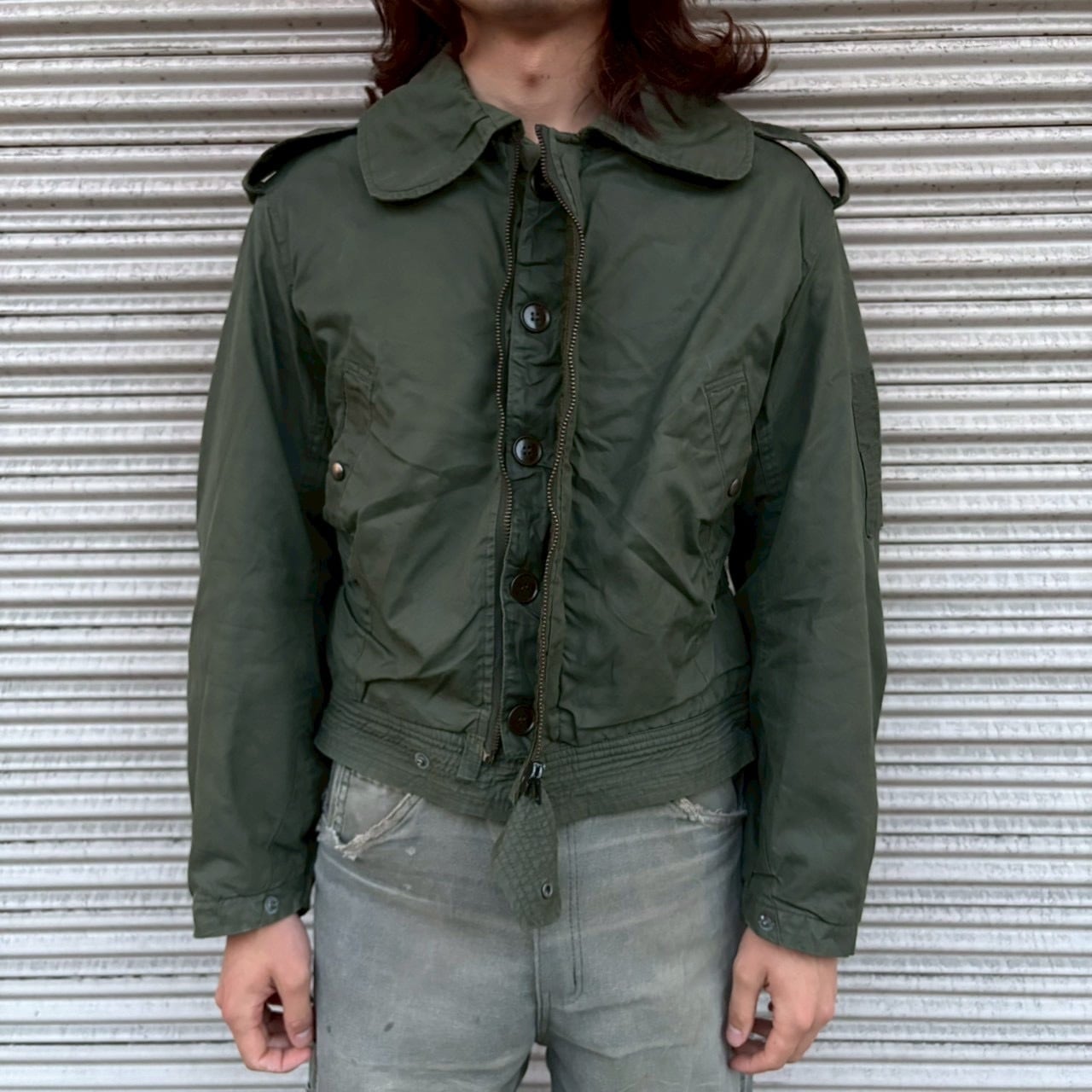 希少 80s フランス軍 実物 デッキ ジャケット デッキコート パーカー