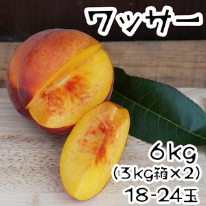 朝もぎ！ワッサー（白桃×ネクタリン）６kg（３kg箱×２）