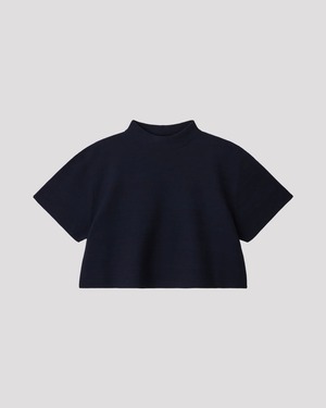【CFCL】GARTER MOCKNECK SHORT SLEEVE CROPPED TEE SHIRT