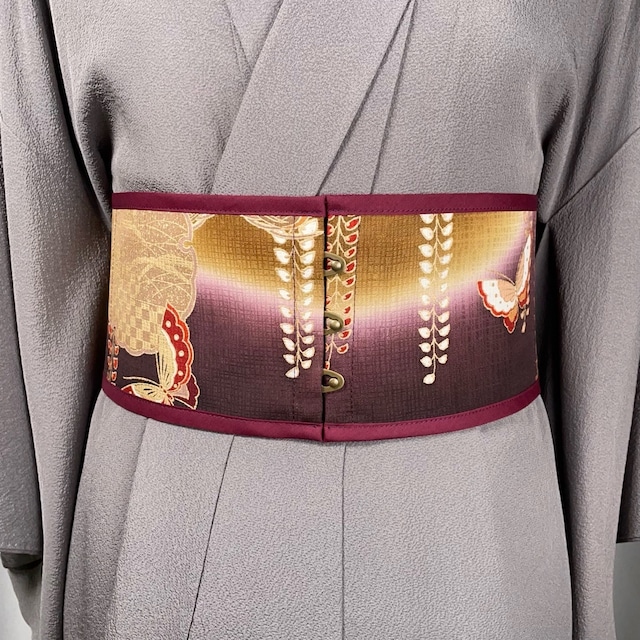 コルセット帯（ぼかし・振袖より制作）Corset Obi(Gradation・Made of Furisode Kimono)