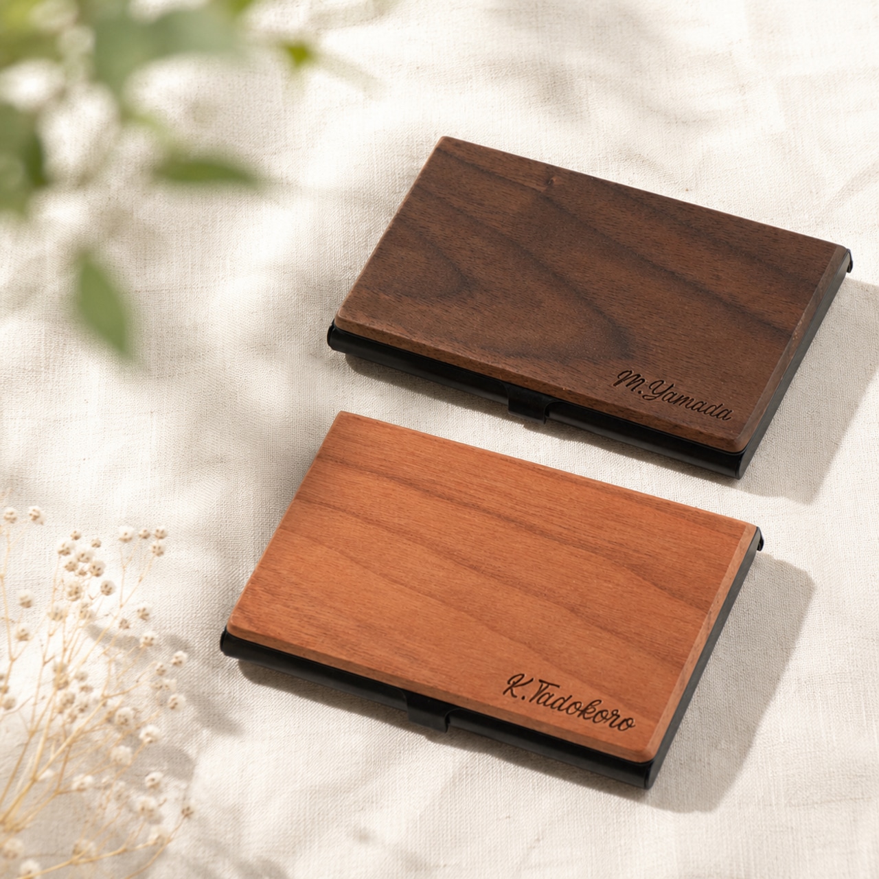 銘木 名刺入れ カードケース 天然木 Card Case ステンレス | MEGURI