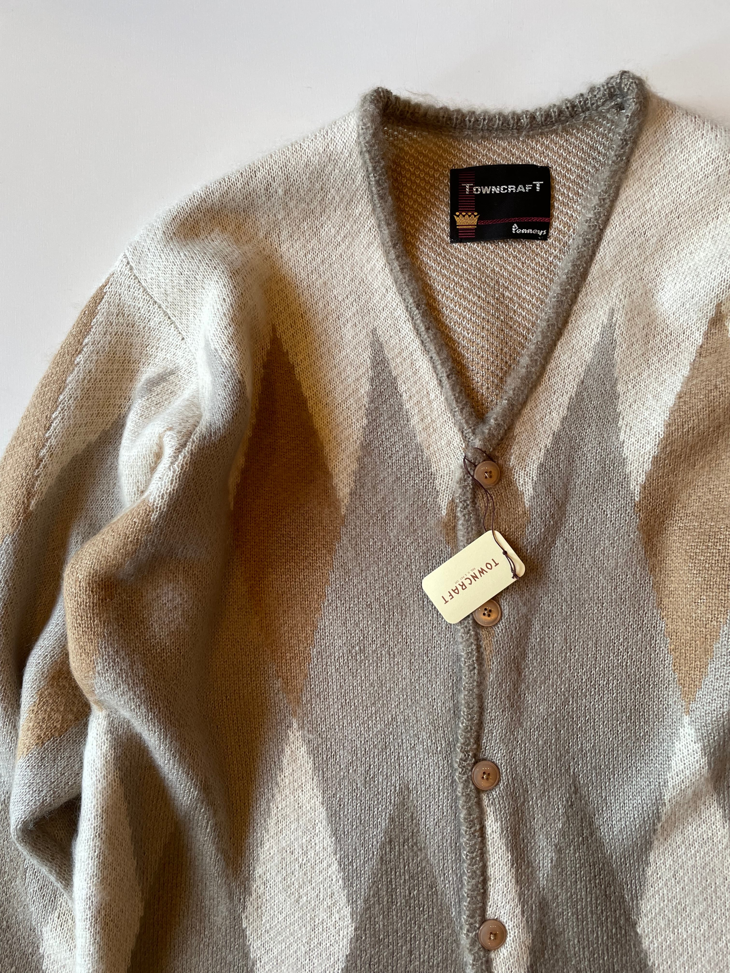 TOWN CRAFT SHAGGY CARDIGAN col Beige size L タウンクラフト