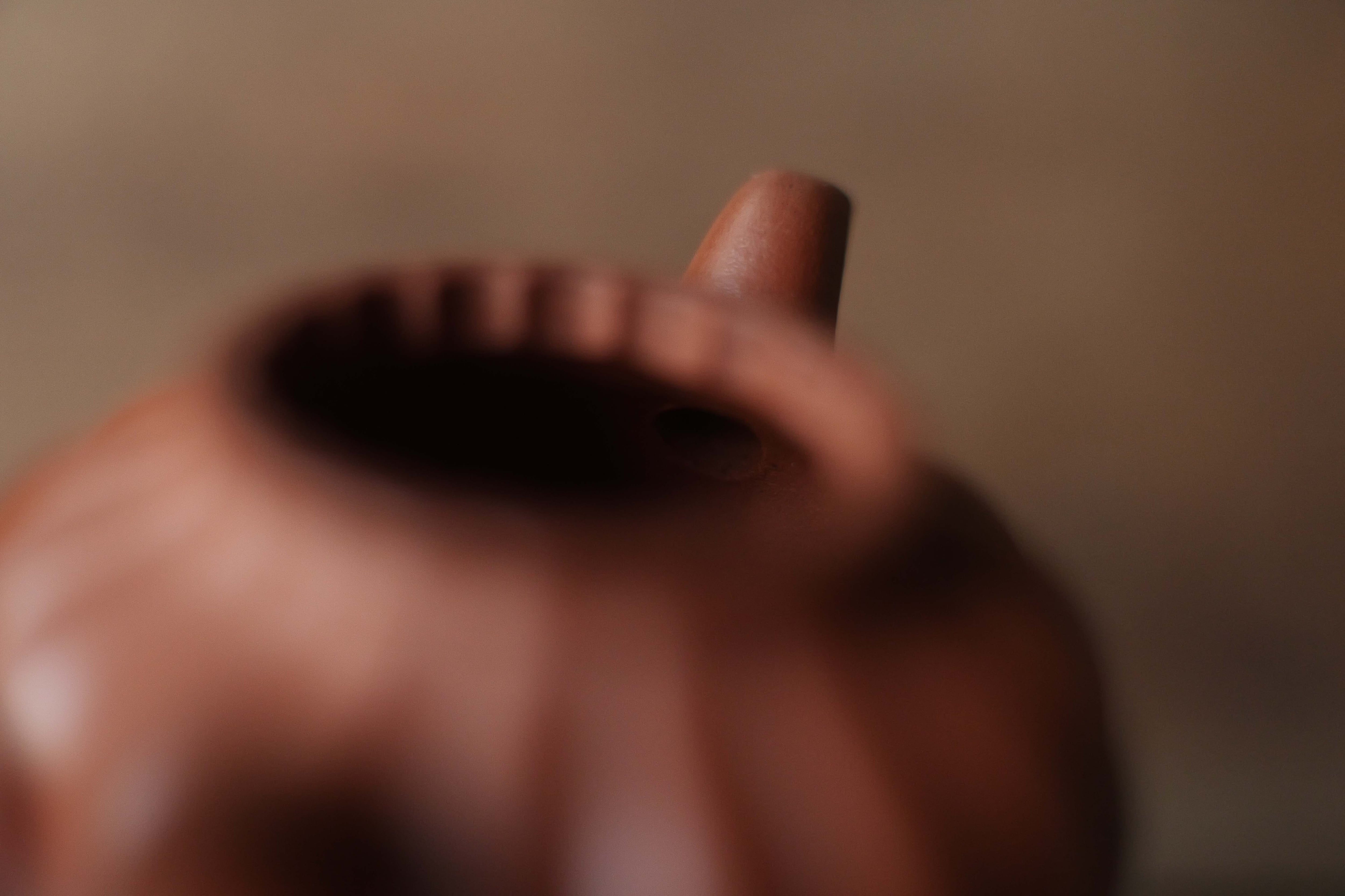 ヴィンテージ 宜興紫砂壺「菊弁・秋水式」（約120cc）・朱泥 | 北白川