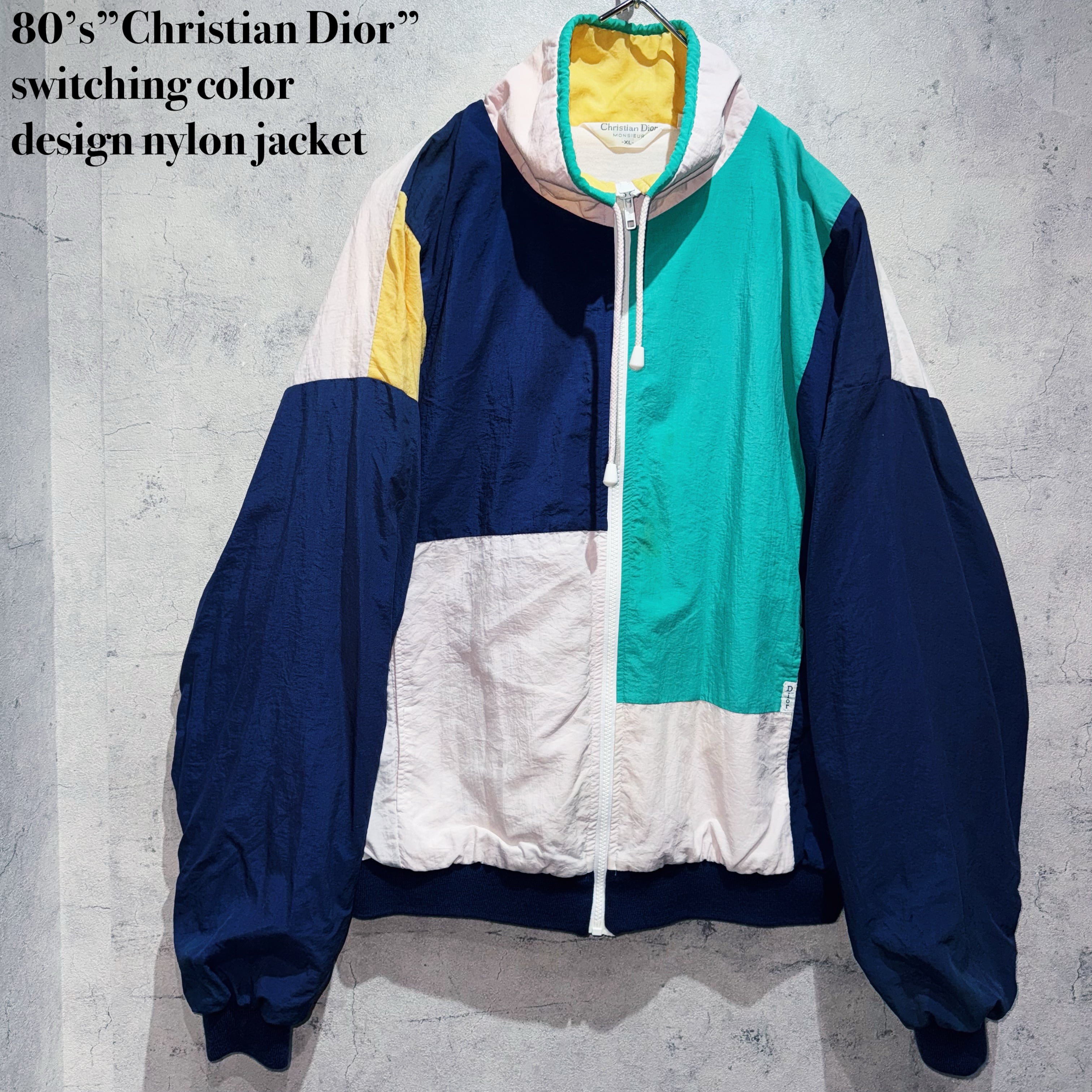 80's”Christian Dior”switching color design nylon jacket | ayne