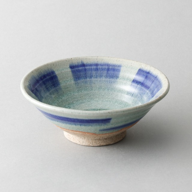 【342】 御深井ゴス刷毛５５平鉢 縦幅16.7cm 横幅16.7cm 高さ5.7cm 450cc(満了) 350g 御深井 丸鎌陶器