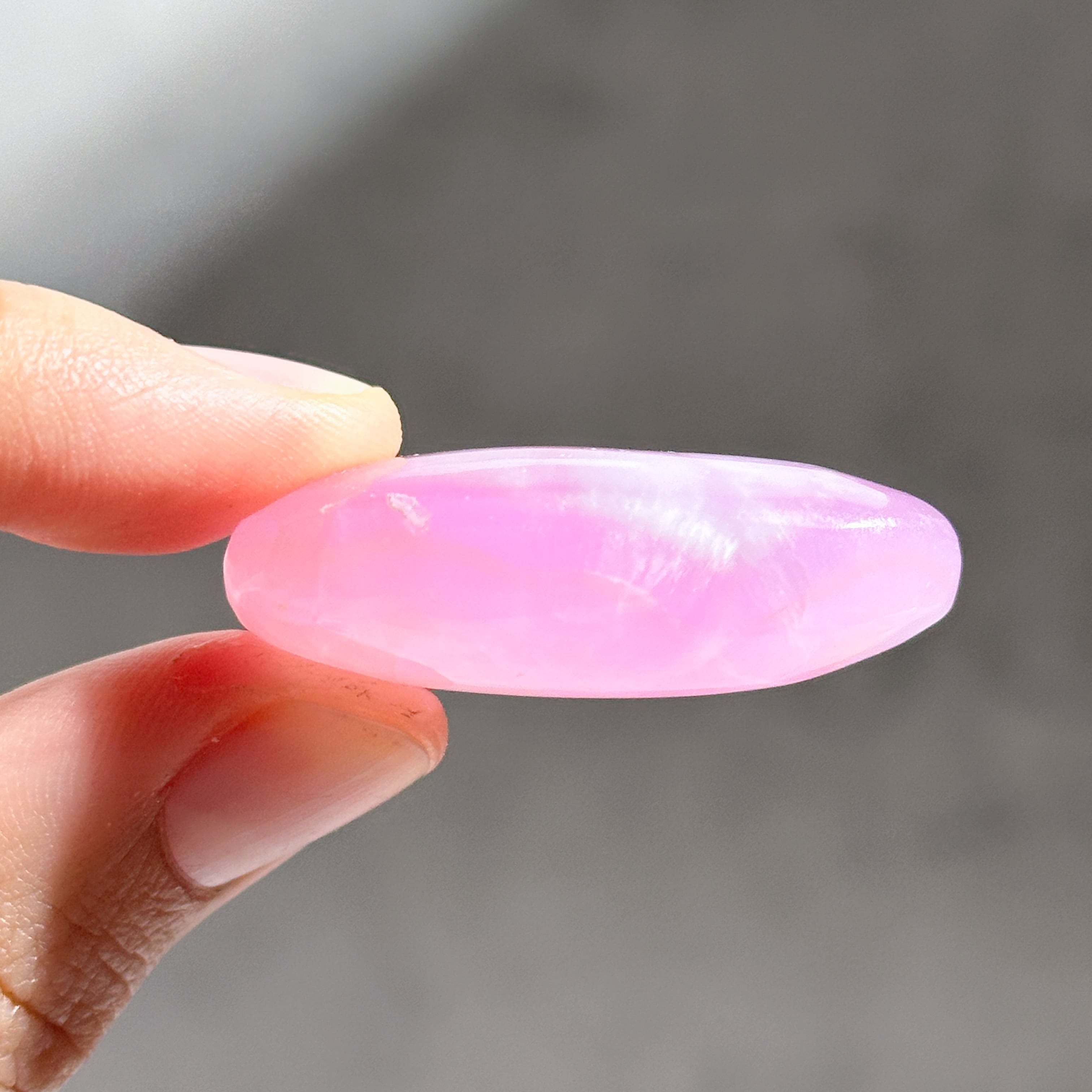 高品質】ピンクアラゴナイト パームストーン 81◇Pink Aragonite Palm