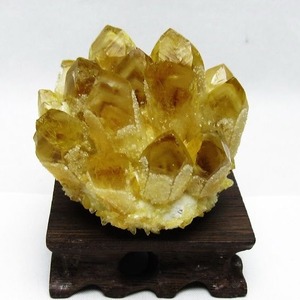 シトリン クラスター シトリンクォーツ 原石 台座付属 一点物 182-8450