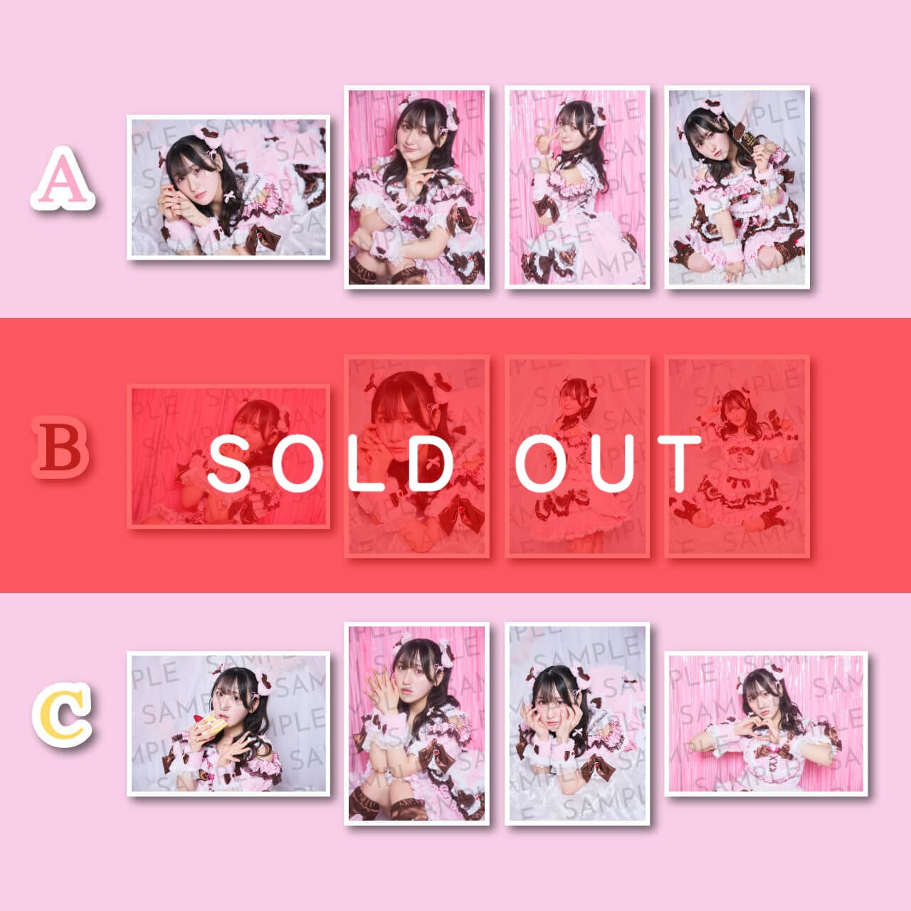 愛梨ここ 生誕記念】ブロマイド4種1セット（×3パターン）【MVG074