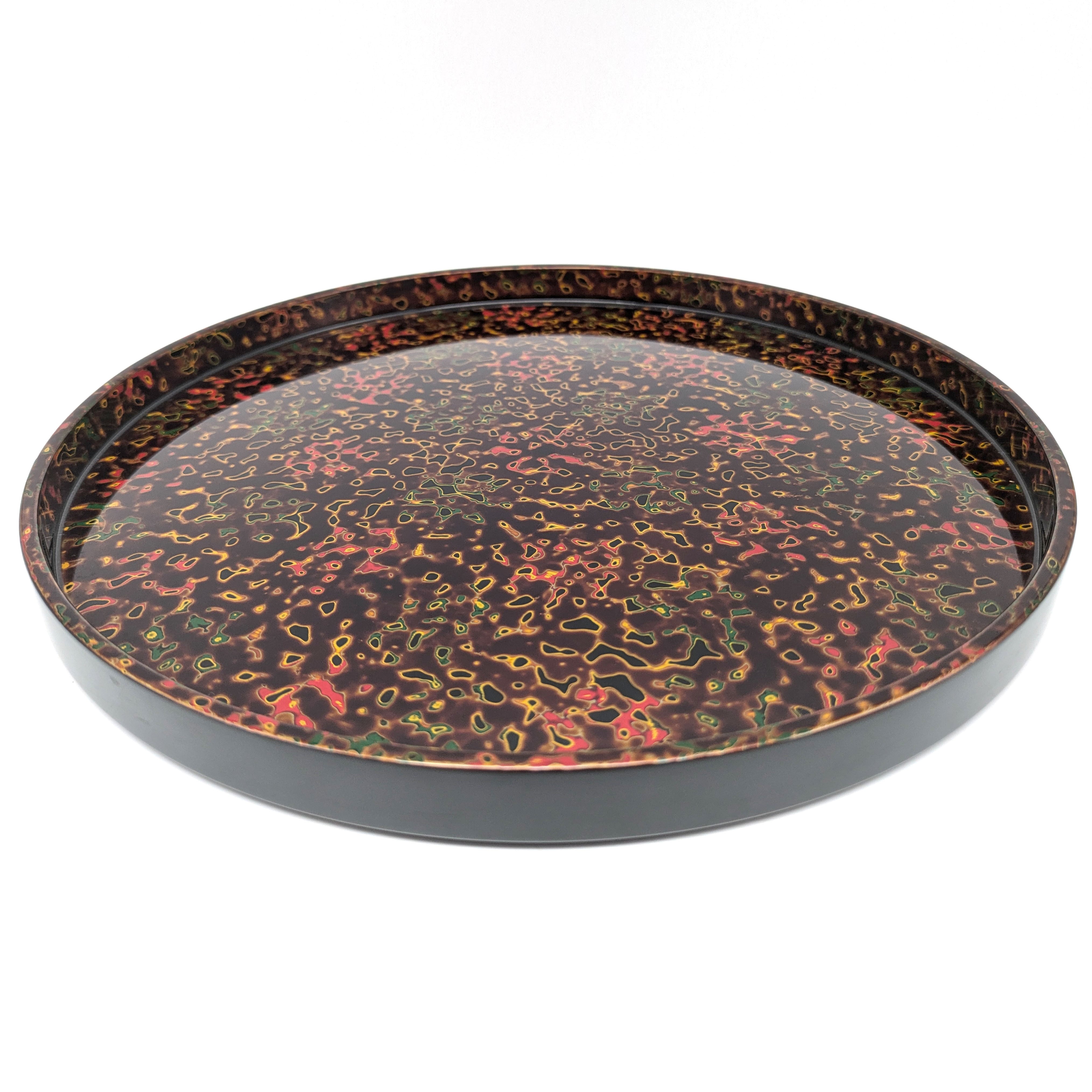 津軽塗(唐塗)バカ塗り・お盆・丸盆・トレー・漆器・伝統工芸 津軽塗(唐塗)バカ塗り・お盆・丸盆・トレー・漆器・伝統工芸