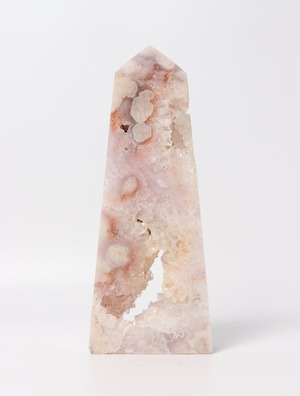 PINK AMETHYST x CHERRY BLOSSOM AGATE TOWER