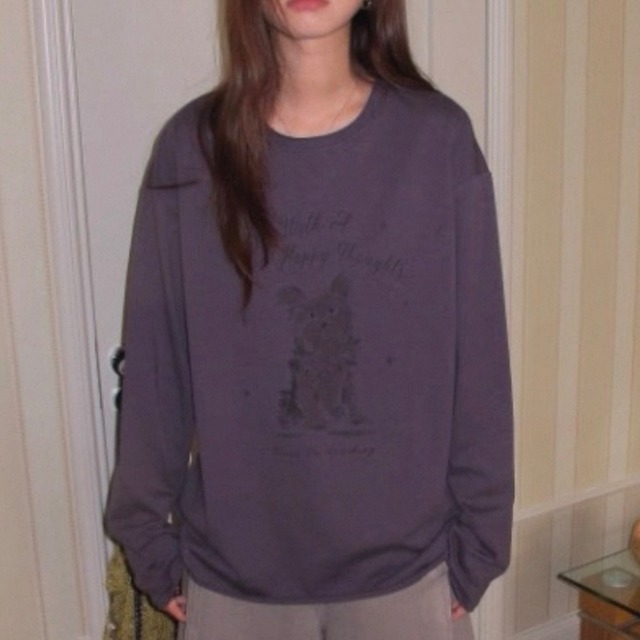 プリント 長袖 カジュアル カットソー　SA10095