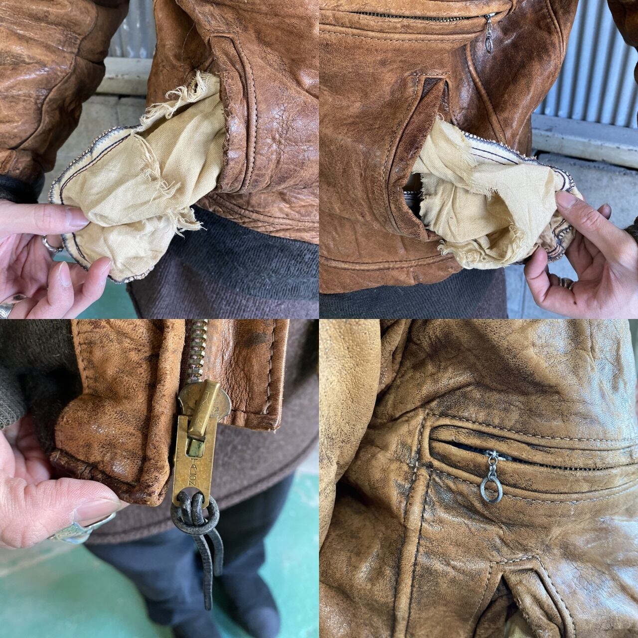 70〜80年代 ビンテージ Schott ショット レザーフライトジャケット 