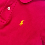 RALPH LAUREN ラルフローレン THE SKINNY POLO 鹿の子 半袖 ポロシャツ XS(155/80A)/赤紫系 レディース