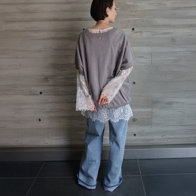 Uネックオーバートップス