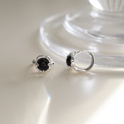 silver925 stone hoop pierce P373