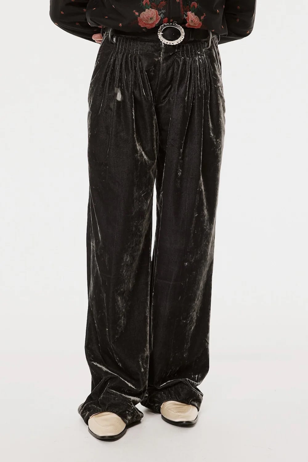 24AW】 MASU VELVET WIDE TROUSERS(BLACK) MPFW-PT2024 | IAAAM ONLINE