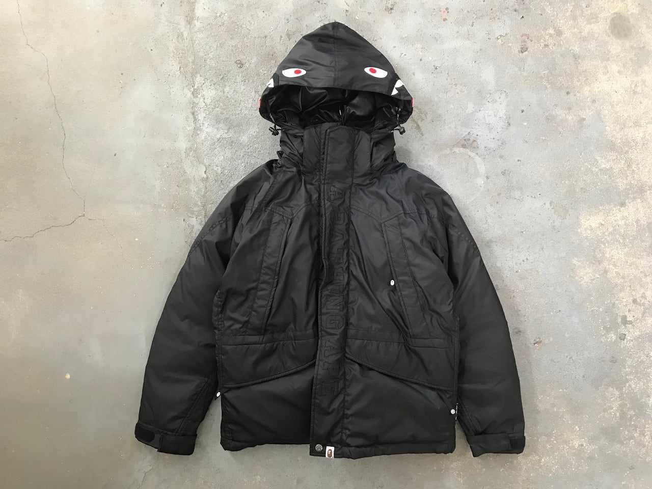 A BATHING APE "SHARK" down jacket
