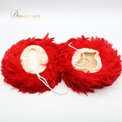 フラダンス ウリウリ マラカス 小物 レッド系 楽器 分離型 着脱型 赤 黄 茶 白 ケース セット 羽根 ケース付き 鮮やか 舞台 イベント ステージ 民族舞踏 ダンス小物 イエロー系 ホワイト系 ブラウン系