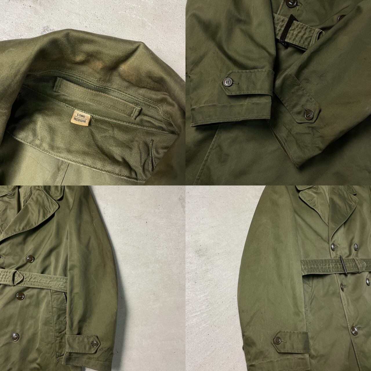 52年納品 50年代 U.S.ARMY 米軍実品 M-1950A ミリタリートレンチコート