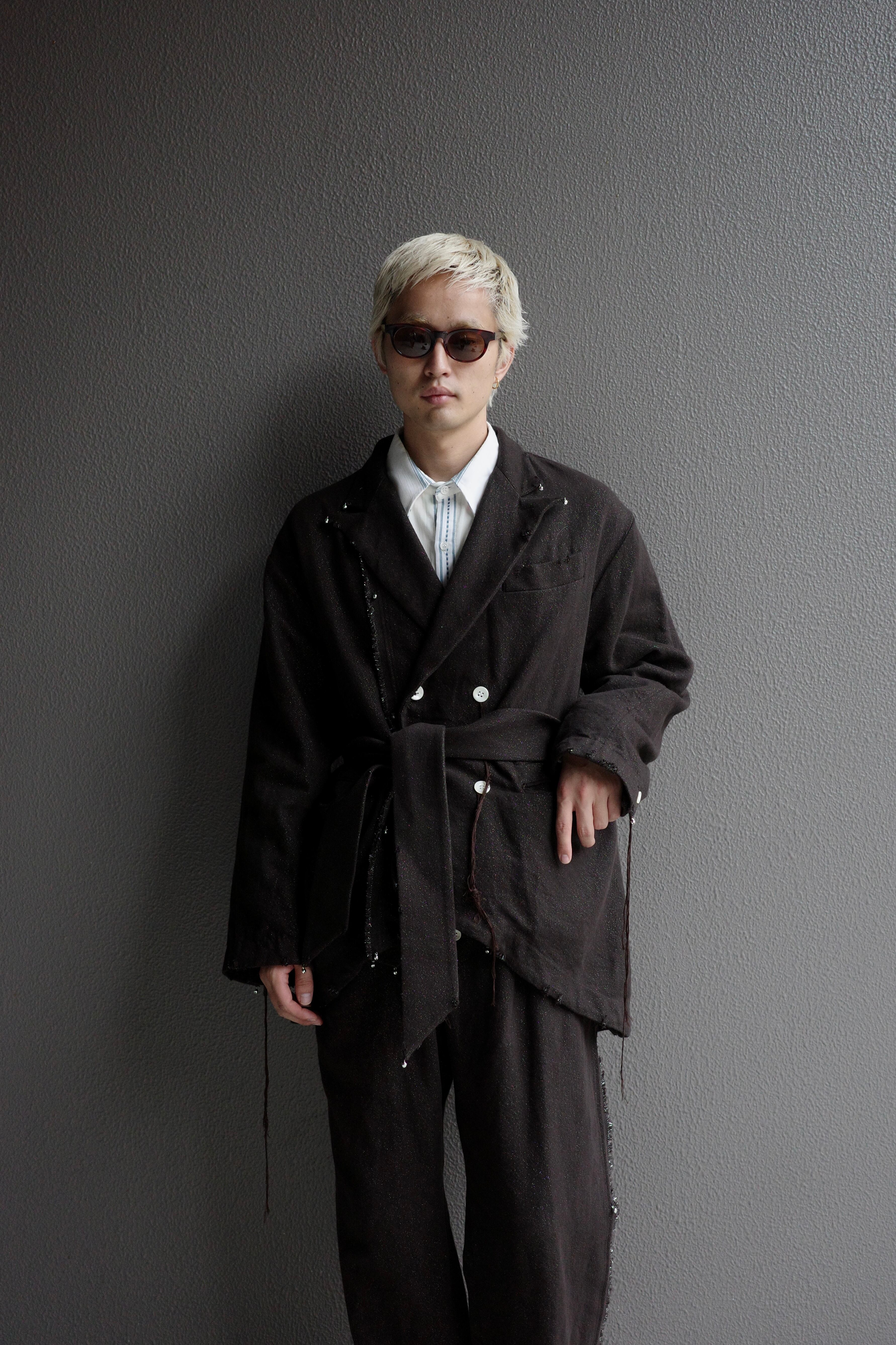 MidorikawaGLITTER NEL DAMAGE COAT PANTS