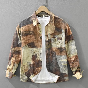 【M-3XL】Vintage Design Long Sleeve Shirt / ヴィンテージ デザイン 長袖 シャツ