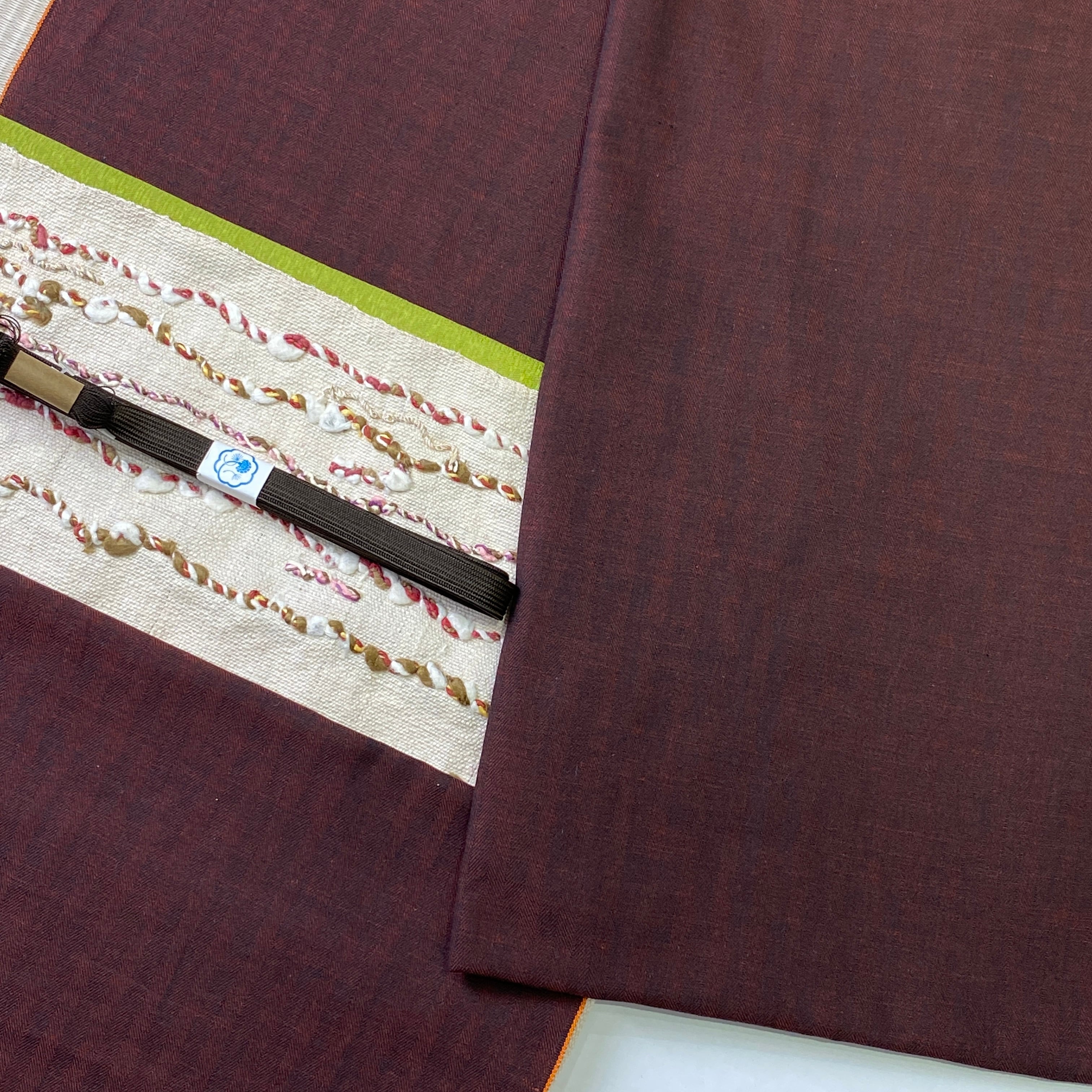 片貝木綿　紺仁　杉綾