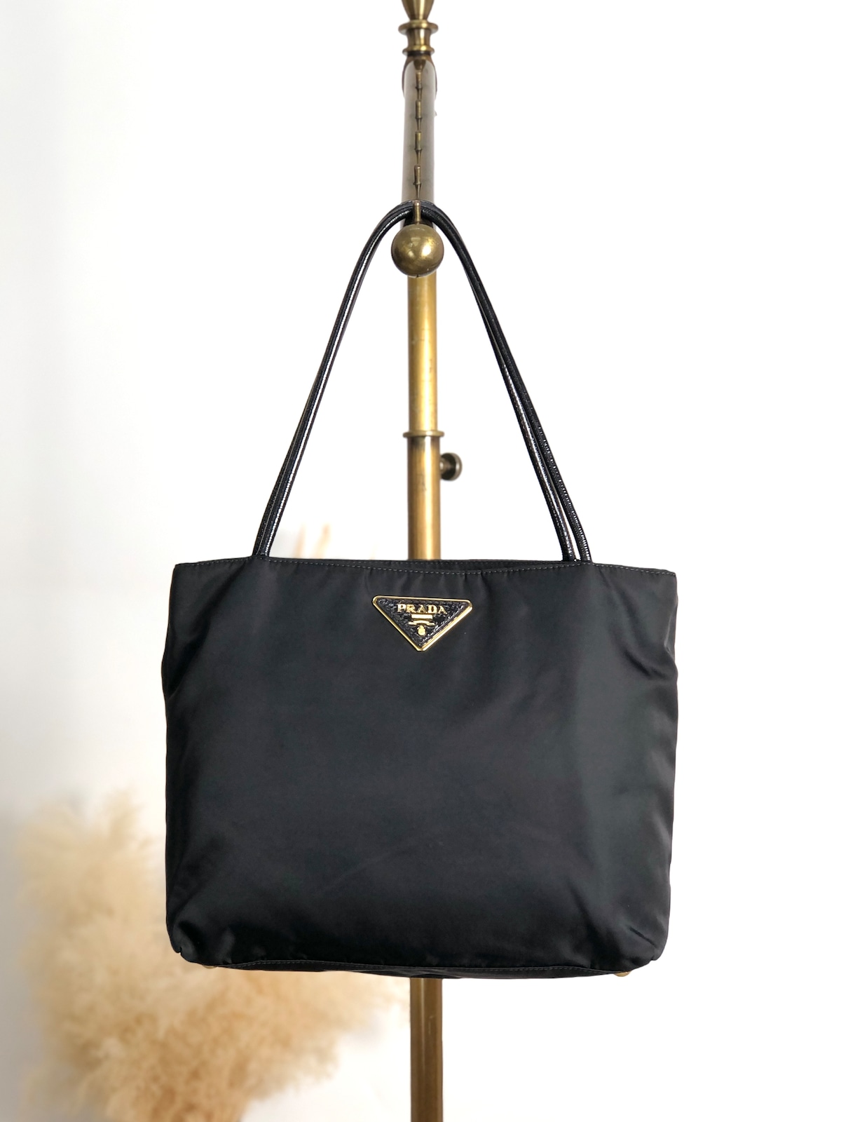 PRADA プラダ ハンドバッグ ブラック トライアングルロゴ ナイロン 