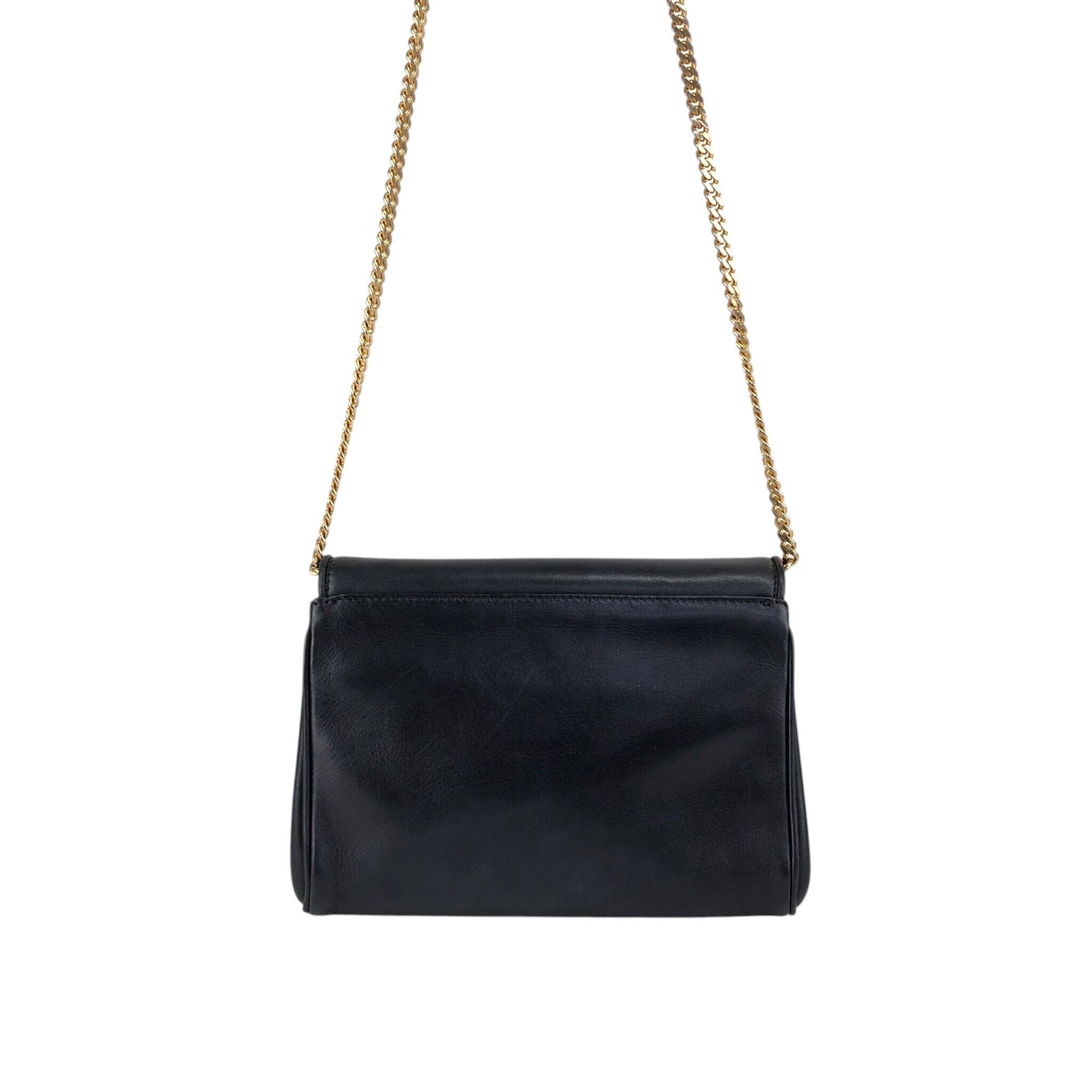 CELINE セリーヌ ショルダーバッグ ブラック ブラゾン ステッチ レザー