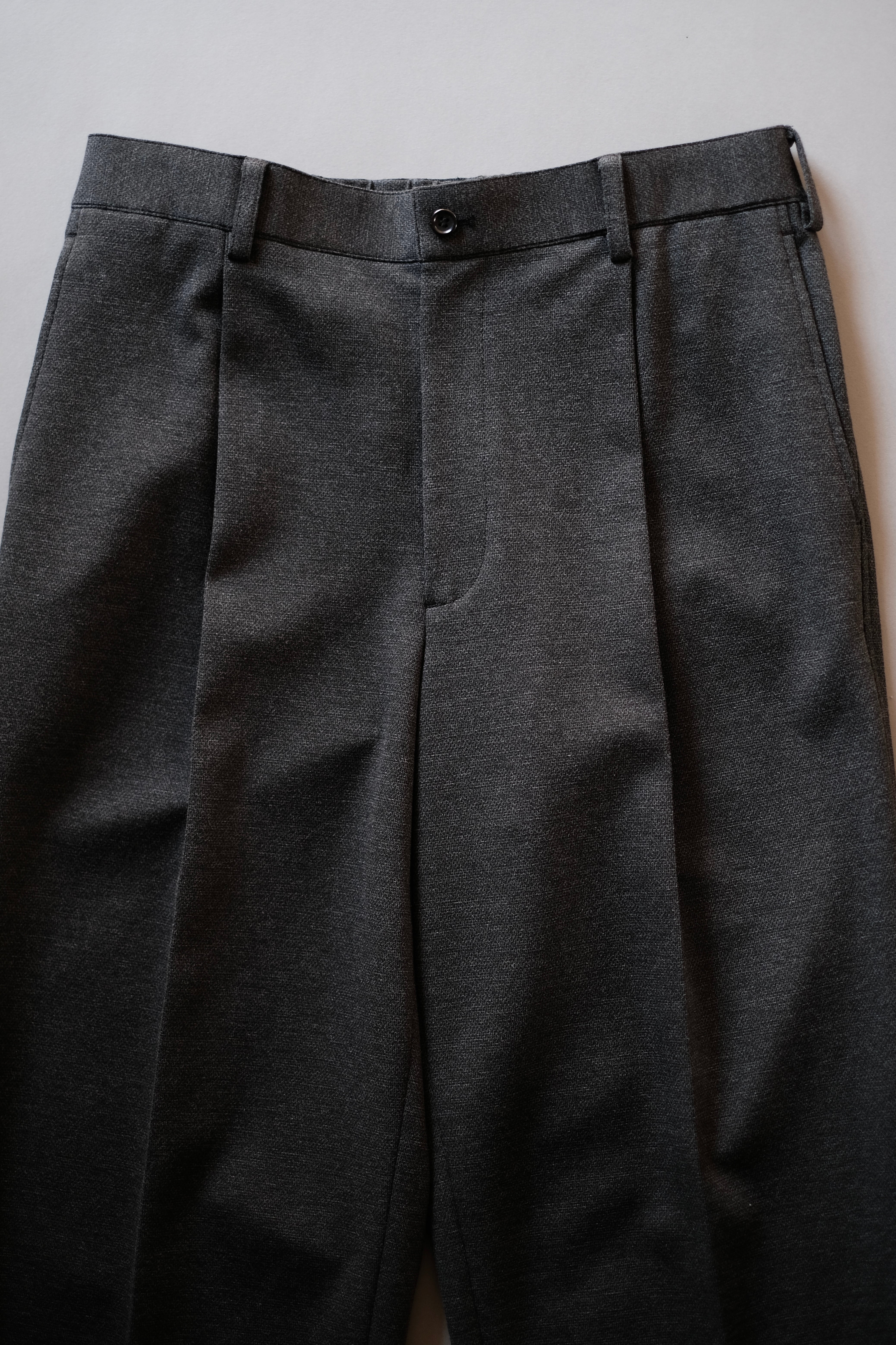 Graphpaper / SIDOGRAS Melange Ponte Wide Tapered Slacks | LIVING