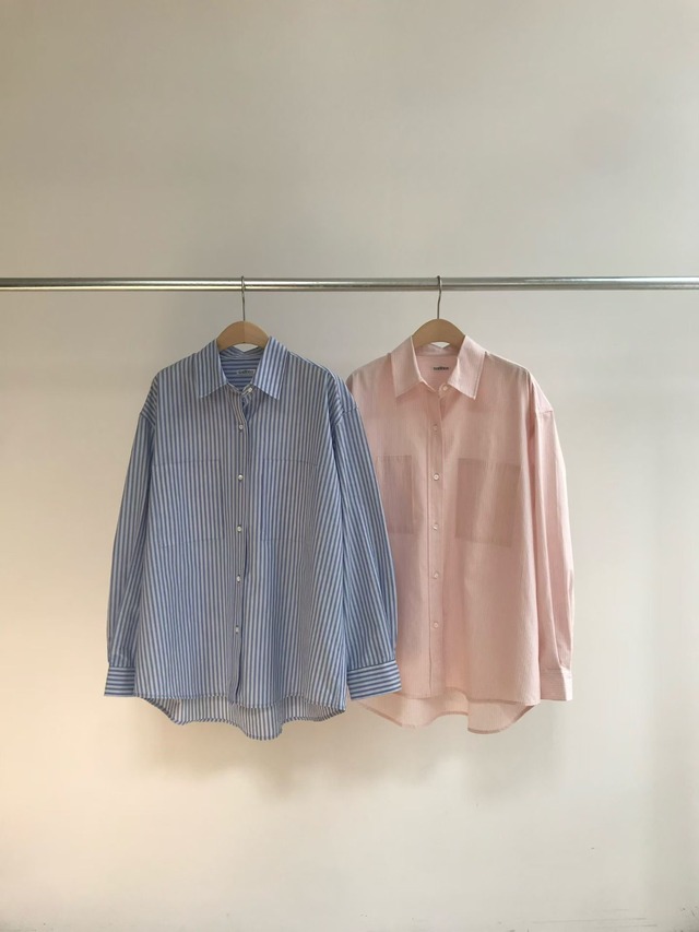 (予約) taffeta / Sweetie stripe shirt 2color