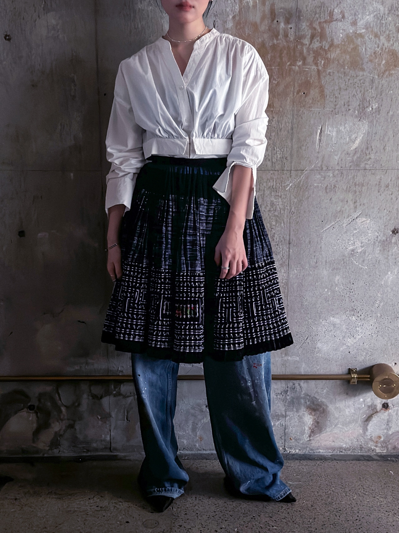 333 original/H'mong tribe custom vintage apron skirt