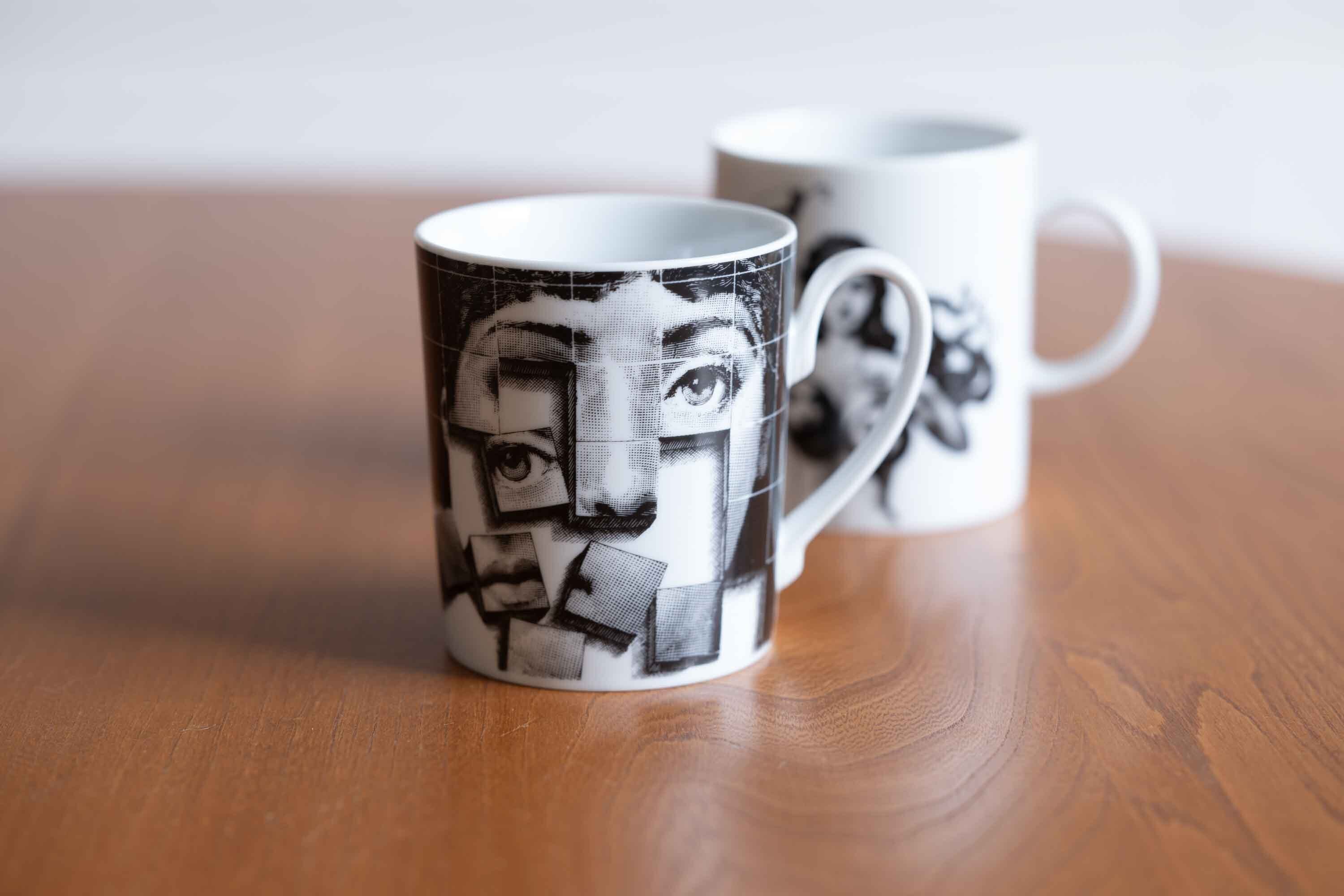 Piero Fornasetti ピエロ・フォルナセッティ Fornasetti Julia Plate by Rosenthal マグカップ その1 Rosenthal Dekor:Temi e variazioni Motiv 33