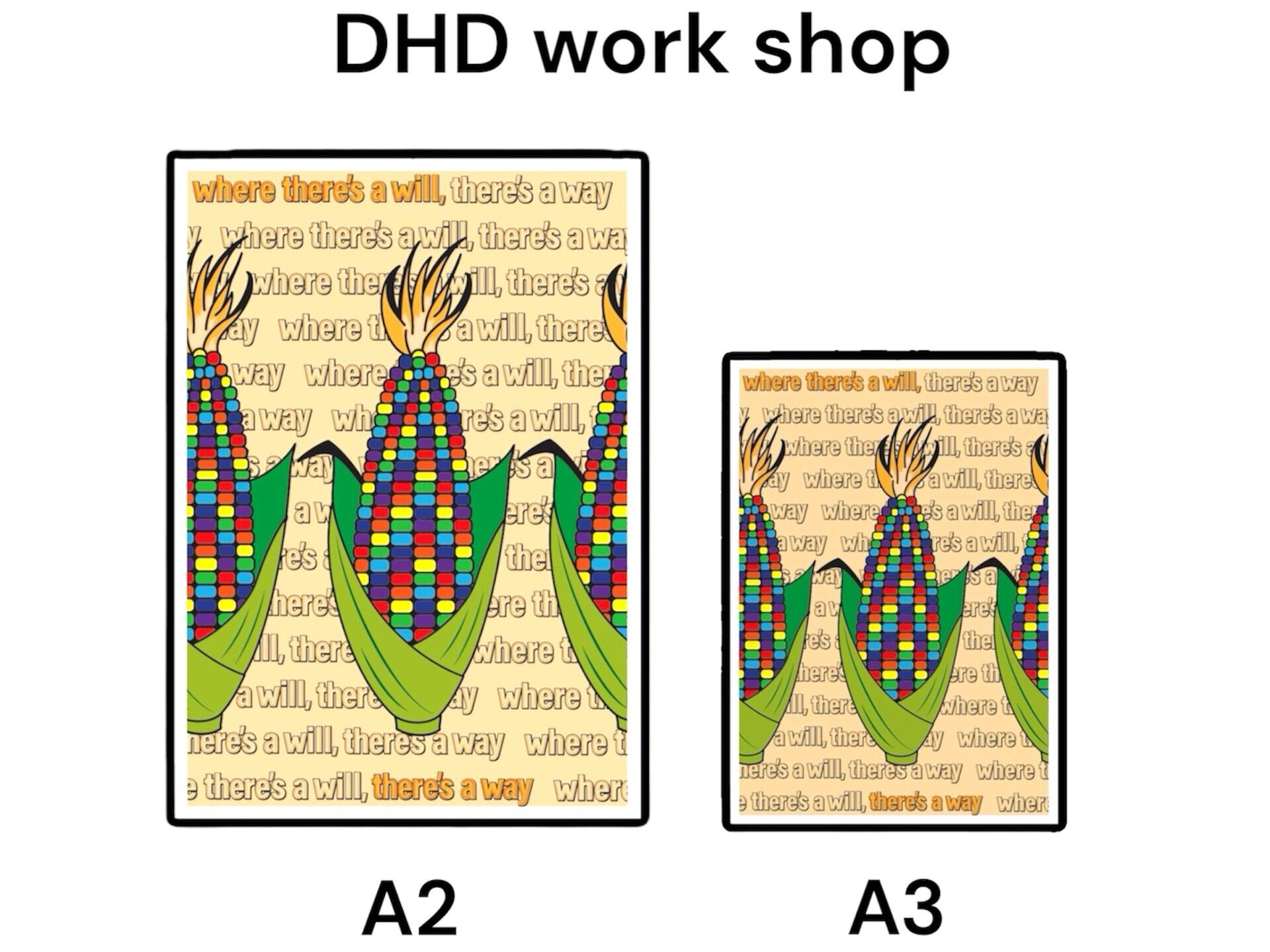 DHD(M)010【フレーム付きインテリアポスターA3　とうもろこしⅠ】