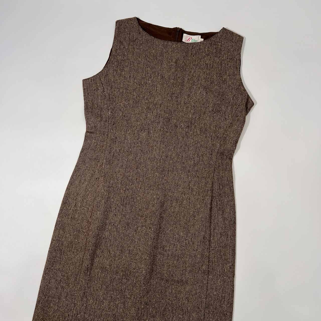 イタリア製 SETA BAMBINO セタバンビーノ ツイード ノースリーブ ワンピース 44 /レディース