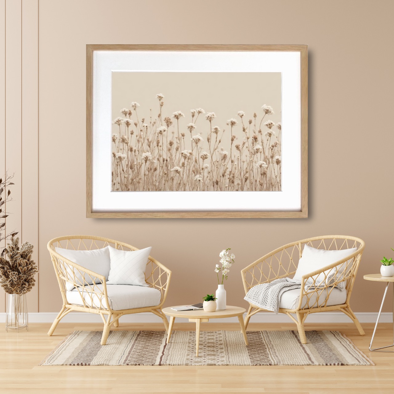 Mercy｜北欧の静けさと優しさを描いたボタニカルアートポスター｜スカンジナビアンやミニマル空間に映える一枚｜ A3ポスター