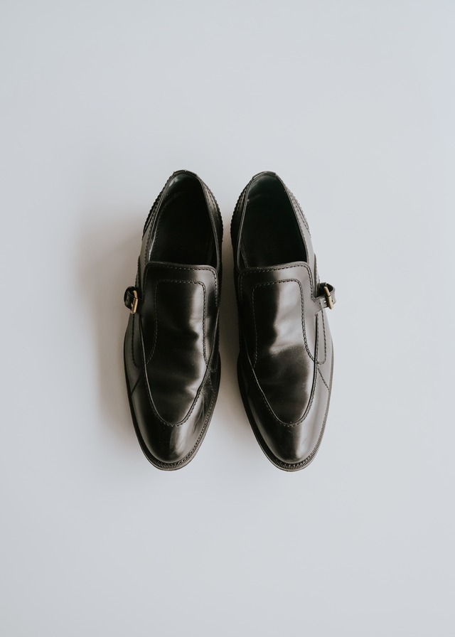 LOUIS VUITTON monk strap leather shoes