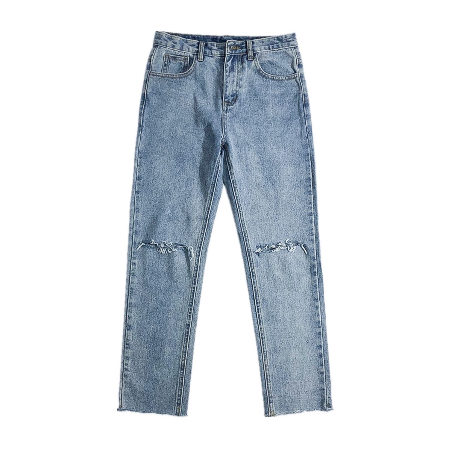 全1色 デニム パンツ ストレート カジュアル シンプル 無地