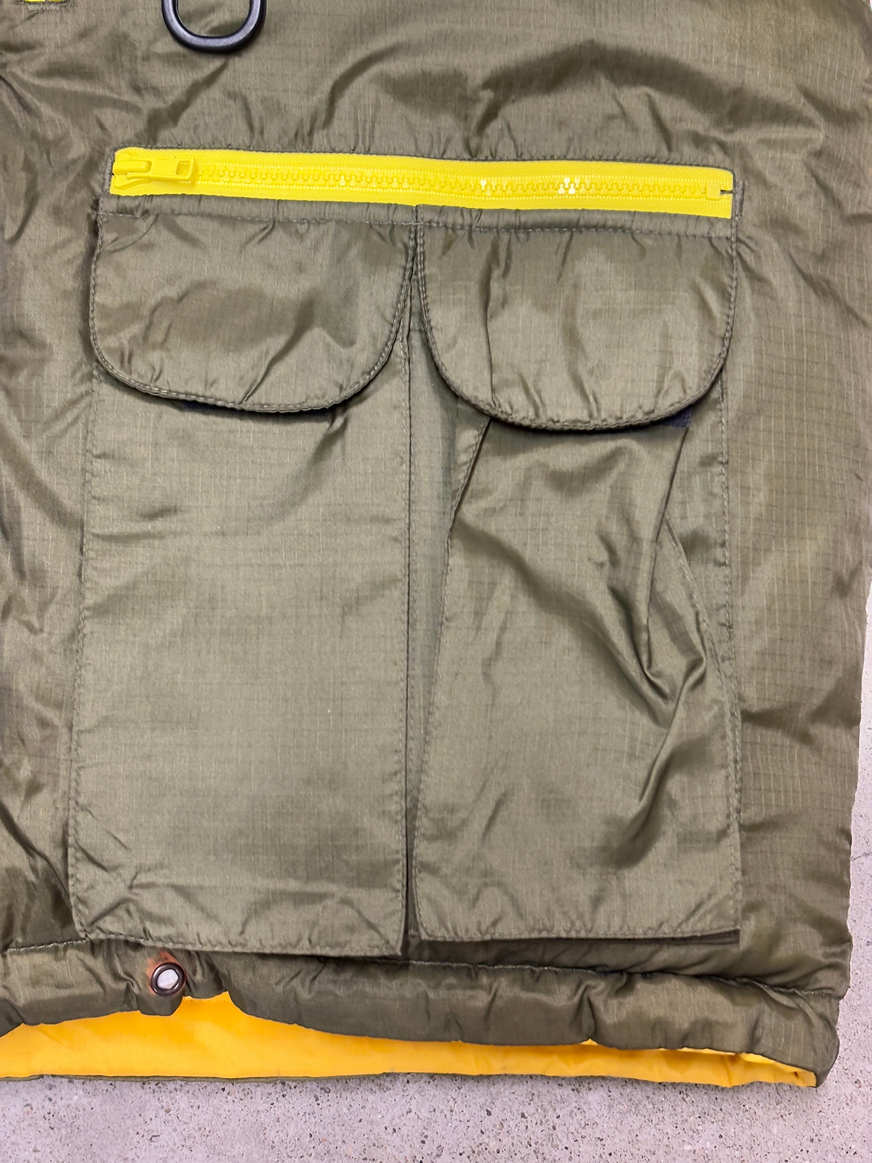 90s OLD STUSSY/Reversible Fishing Down Vest/Fishing Vest/L