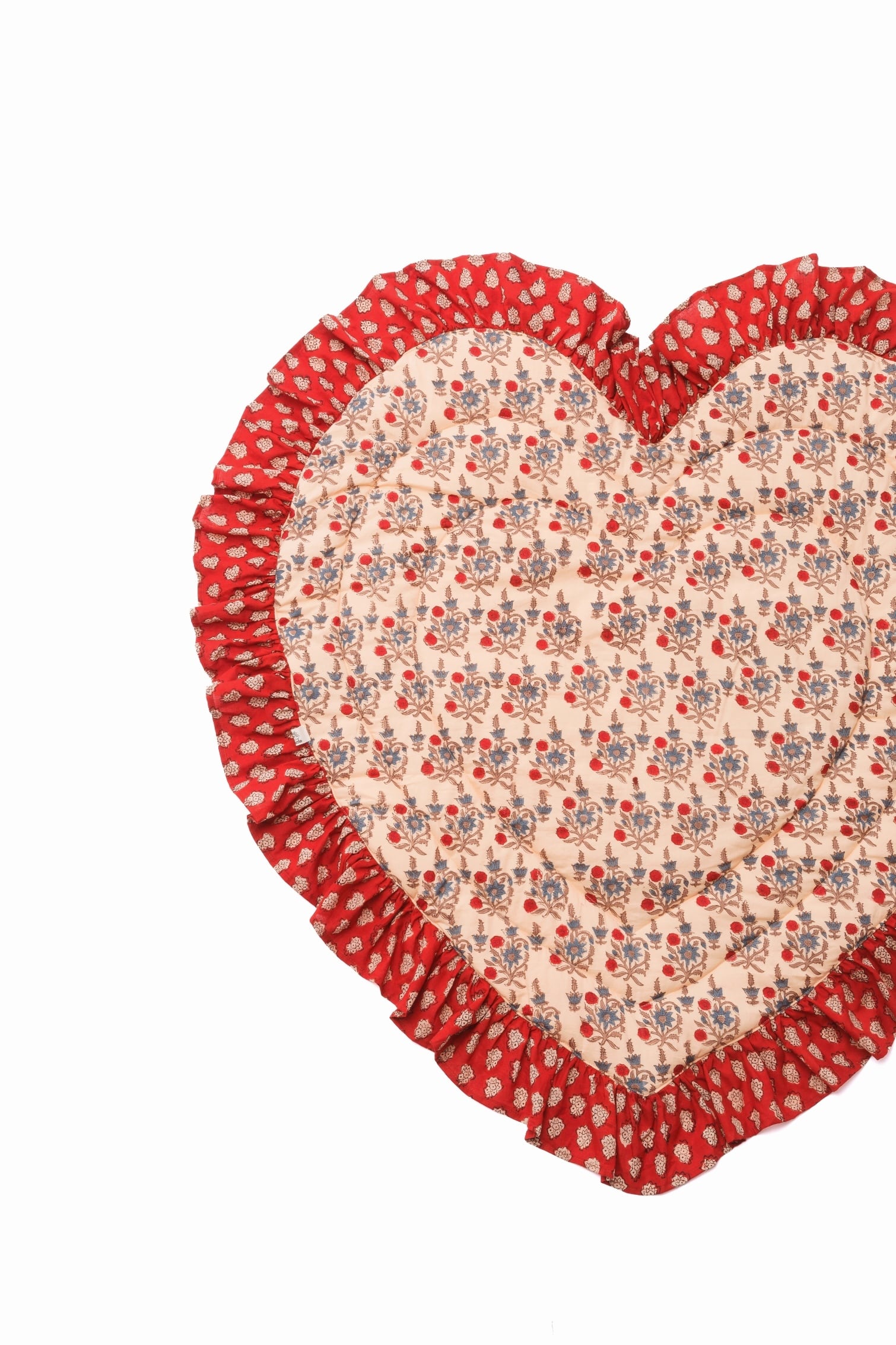 【別注】HOLIDAY Heart Frill Mat -akaimi(AntiqueRed)- 【saruche】