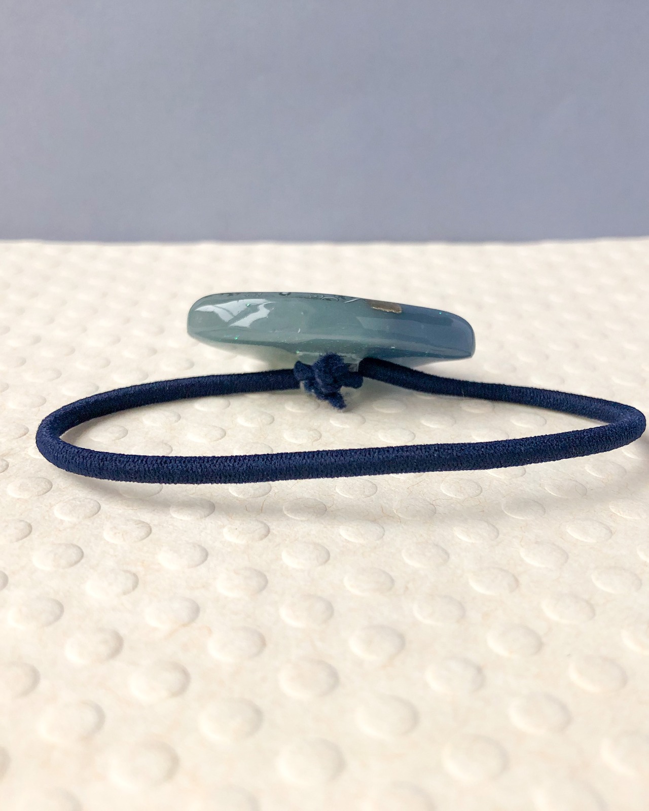 ＊デニムカラー＊レース柄＊おうぎ形のヘアゴム＊の画像03