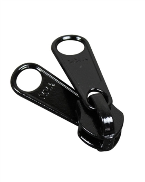 【10個単位】YKK スライダー （両面引手・ノンロック）3コイル用　DWL ダブルコイルスライダー（ひき手が２枚ついているタイプ）黒