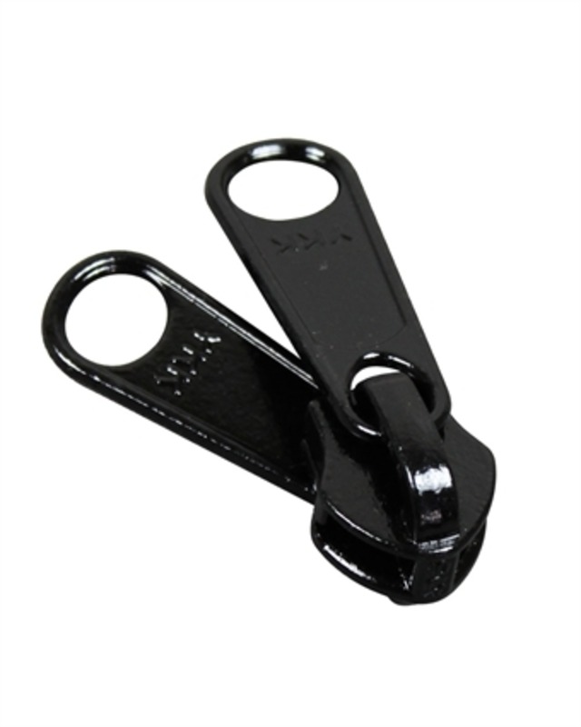 【10個単位】YKK スライダー （両面引手・ノンロック）3コイル用　DWL ダブルコイルスライダー（ひき手が２枚ついているタイプ）黒